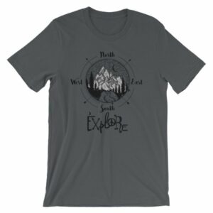 Explore Compass Wanderlust Hiking Outdoors T-Shirt - Image 4