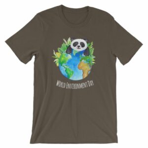 World Environment Day Globe and Panda Awareness T-Shirt - Image 11