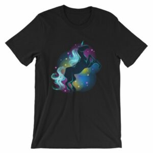 Unicorn Colorful Sparkling Black Unicorn T-Shirt