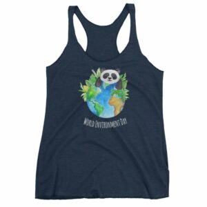World Environment Day Globe and Panda Awareness Women's Tank Top - Image 5