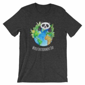 World Environment Day Globe and Panda Awareness T-Shirt - Image 10