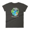 World Environment Day Globe and Panda Awareness Women's T-Shirt - Image 2
