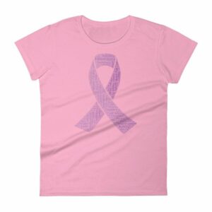 Fibromyalgia Word Cloud Awareness Ribbon Women's T-Shirt - Image 9