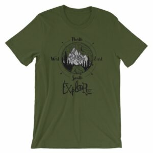 Explore Compass Wanderlust Hiking Outdoors T-Shirt - Image 3