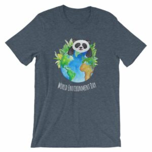 World Environment Day Globe and Panda Awareness T-Shirt - Image 12