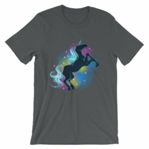 Unicorn Colorful Sparkling Black Unicorn T-Shirt - Image 4