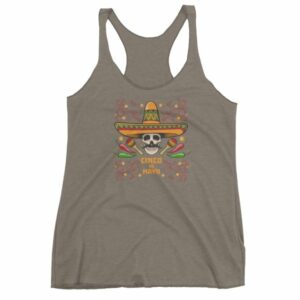 Cinco De Mayo Fiesta Skull In Sombrero Festival Women's Tank Top - Image 6