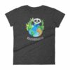 World Environment Day Globe and Panda Awareness Women's T-Shirt - Image 3
