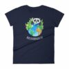 World Environment Day Globe and Panda Awareness Women's T-Shirt - Image 4