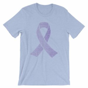Fibromyalgia Word Cloud Awareness Ribbon T-Shirt - Image 10