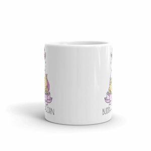 Buddhacorn Meditating Unicorn Monk in Lotus Yoga Coffee Mug