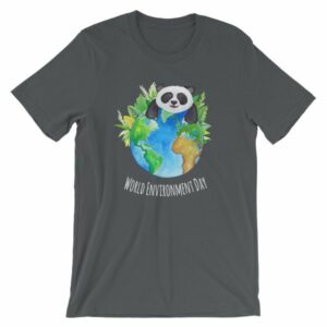 World Environment Day Globe and Panda Awareness T-Shirt - Image 7