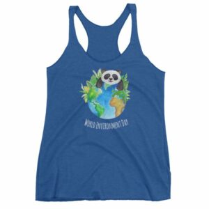 World Environment Day Globe and Panda Awareness Women's Tank Top - Image 8