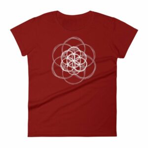 Seed of Life Sacred Geometry Meditation Yoga Women's T-Shirt - Image 7