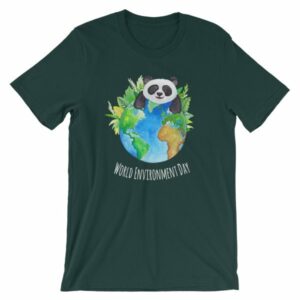 World Environment Day Globe and Panda Awareness T-Shirt - Image 9