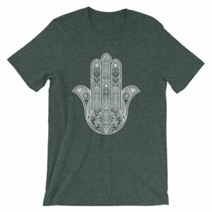 Hamsa Hand Yoga Protection Hand of God T-Shirt - Image 4