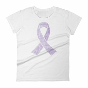 Fibromyalgia Word Cloud Awareness Ribbon Women's T-Shirt - Image 2