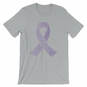 Fibromyalgia Word Cloud Awareness Ribbon T-Shirt - Image 7
