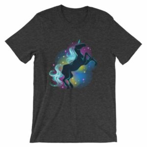 Unicorn Colorful Sparkling Black Unicorn T-Shirt - Image 6
