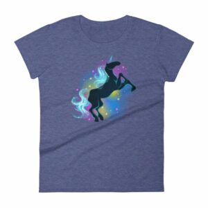 Unicorn Colorful Sparkling Black Unicorn Women's T-Shirt - Image 6