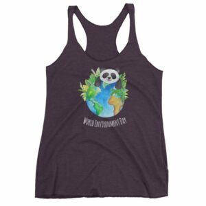 World Environment Day Globe and Panda Awareness Women's Tank Top - Image 7
