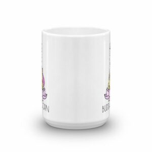 Buddhacorn Meditating Unicorn Monk in Lotus Yoga Coffee Mug