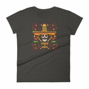 Cinco De Mayo Fiesta Skull In Sombrero Festival Women's T-Shirt - Image 2