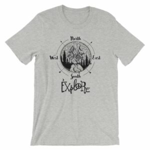 Explore Compass Wanderlust Hiking Outdoors T-Shirt