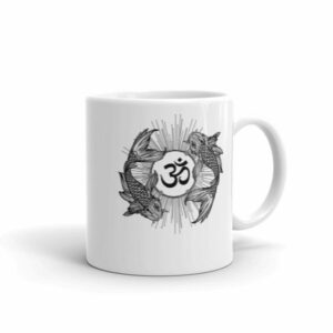 Koi Fish Yin Yang Aum Om Symbol Coffee Mug