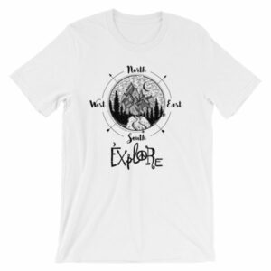 Explore Compass Wanderlust Hiking Outdoors T-Shirt - Image 2