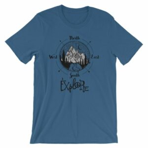 Explore Compass Wanderlust Hiking Outdoors T-Shirt - Image 5