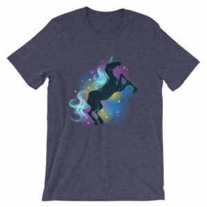 Unicorn Colorful Sparkling Black Unicorn T-Shirt - Image 3
