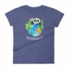 World Environment Day Globe and Panda Awareness Women's T-Shirt - Image 6