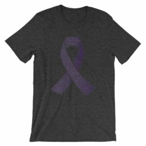 Fibromyalgia Word Cloud Awareness Ribbon T-Shirt - Image 4