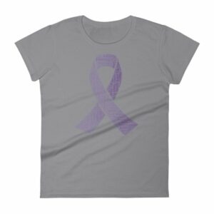 Fibromyalgia Word Cloud Awareness Ribbon Women's T-Shirt