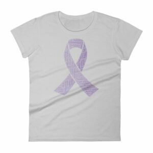 Fibromyalgia Word Cloud Awareness Ribbon Women's T-Shirt - Image 7
