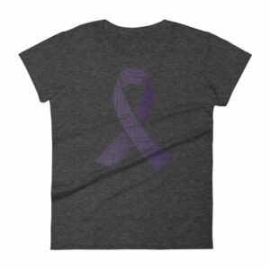 Fibromyalgia Word Cloud Awareness Ribbon Women's T-Shirt - Image 5