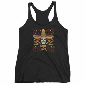 Cinco De Mayo Fiesta Skull In Sombrero Festival Women's Tank Top