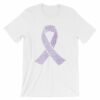 Fibromyalgia Word Cloud Awareness Ribbon T-Shirt