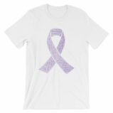 Fibromyalgia Word Cloud Awareness Ribbon T-Shirt