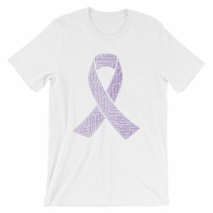 Fibromyalgia Word Cloud Awareness Ribbon T-Shirt