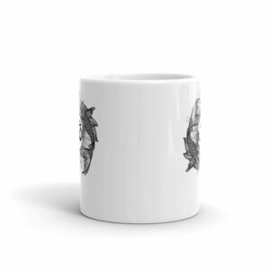 Koi Fish Yin Yang Aum Om Symbol Coffee Mug - Image 3