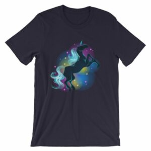 Unicorn Colorful Sparkling Black Unicorn T-Shirt - Image 5
