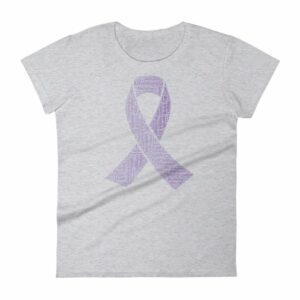 Fibromyalgia Word Cloud Awareness Ribbon Women's T-Shirt - Image 6