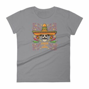 Cinco De Mayo Fiesta Skull In Sombrero Festival Women's T-Shirt - Image 5