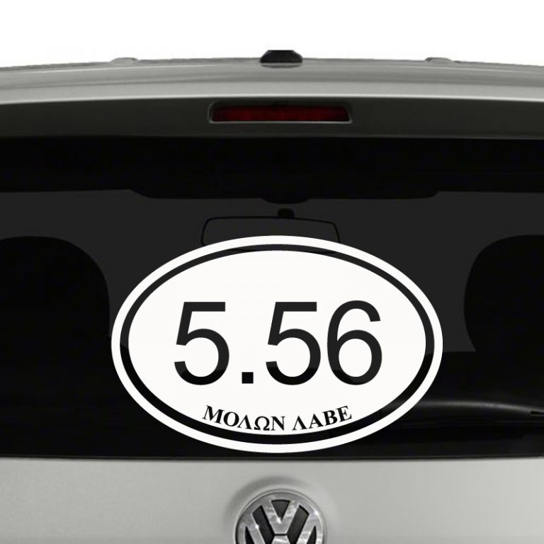 Rifle 5.56 Molon Labe AR15 Rifle 2nd Amendment Vinyl Decal Sticker