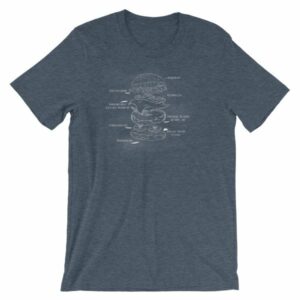 Hamburger Anatomy Chalk Drawing Hamburger Lovers T-Shirt - Image 11