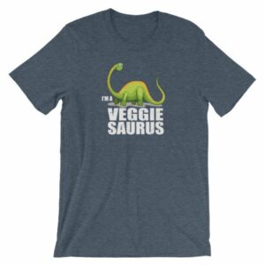 I'm A Veggiesaurus Vegan Lifestyle Dinosaur T-Shirt - Image 9