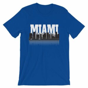 Miami Florida Skyline Silhouette and Reflection T-Shirt - Image 15