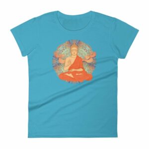 Siddhartha Gautama Buddha Meditating Buddhism Women's T-Shirt - Image 12
